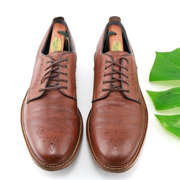 Cole Haan Other - Cole Haan Mens Kennedy Grand Oxford Size 8.5 M Cognac Tan Leather Medallion Shoe
